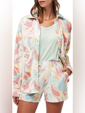 NWT Travis Matthew Vacay & Rose Cloud Fleece Shirt Jacket Large